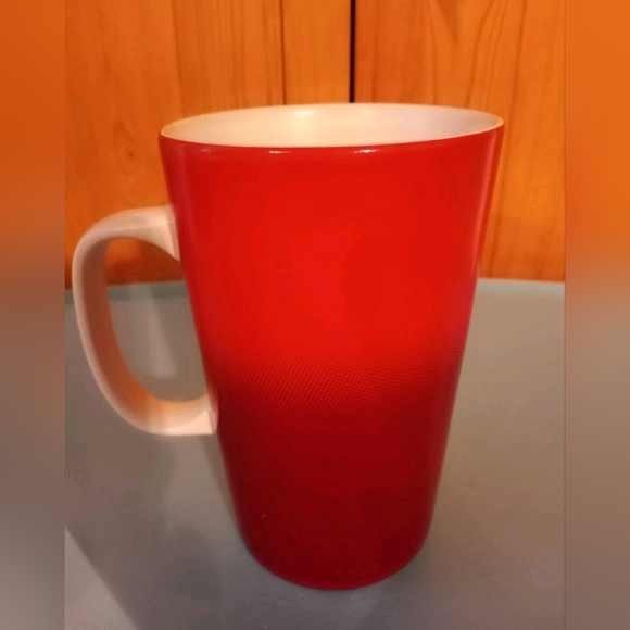Starbucks Tall Red Mug Cup Iconic Green Siren Logo 16 oz 2015 - Picture 3 of 7